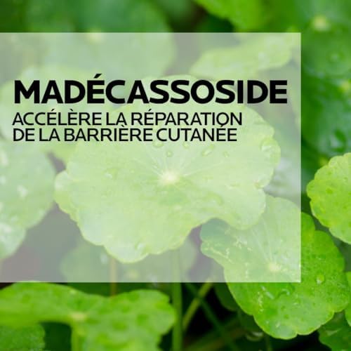 Non-greasy texture repairing cream with madecassoside for redness relief