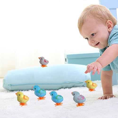 Four piece pack of multi colored mechanical jumping birds and rabbits for return gift boxes