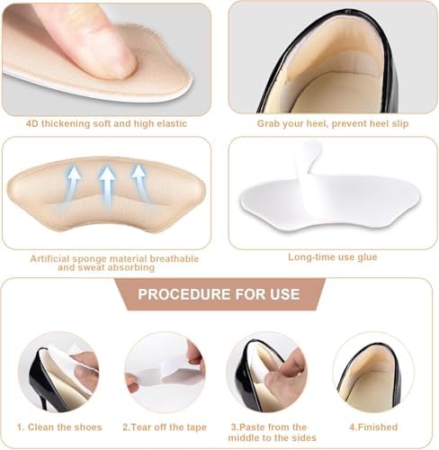 Adhesive backing view of microfiber leather shoe inserts for loose fit correction.