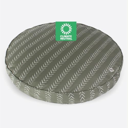 Molly Mutt pet duvet cover in green and white abstract print for medium large dogs