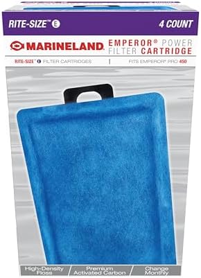 MarineLand Rite Size E filter cartridge pack showing purple color coding