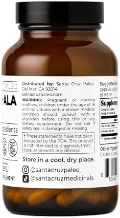 Santa Cruz Paleo NAC + ALA dietary supplement label
