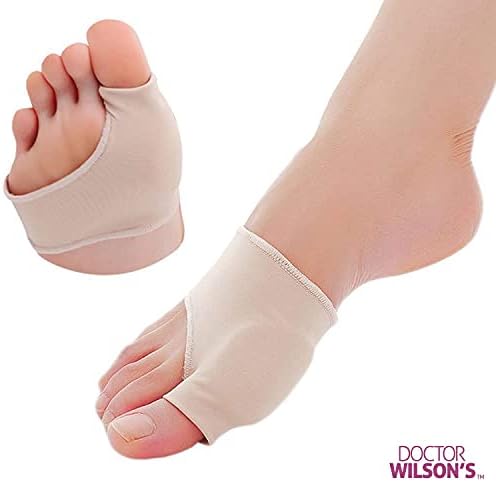 Close up of the breathable material and stitching on the bunion relief protector.
