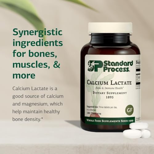 Standard Process Calcium Lactate bone and immune health supplement packaging