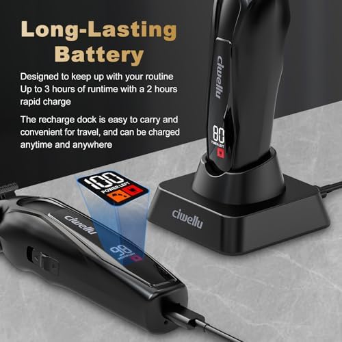 Ciwellu hair clipper close up view highlighting ultra sharp professional lining blades for clean trims