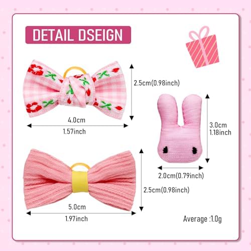 Handmade small dog hair accessories for Yorkie and Shih Tzu