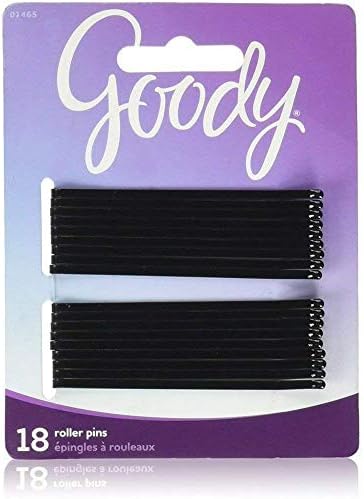 Goody 18 count black roller pins for secure hair styling