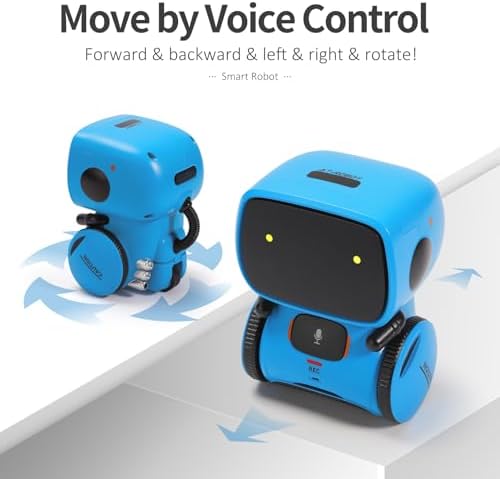 Gilobaby educational robot with LED eyes illuminated
