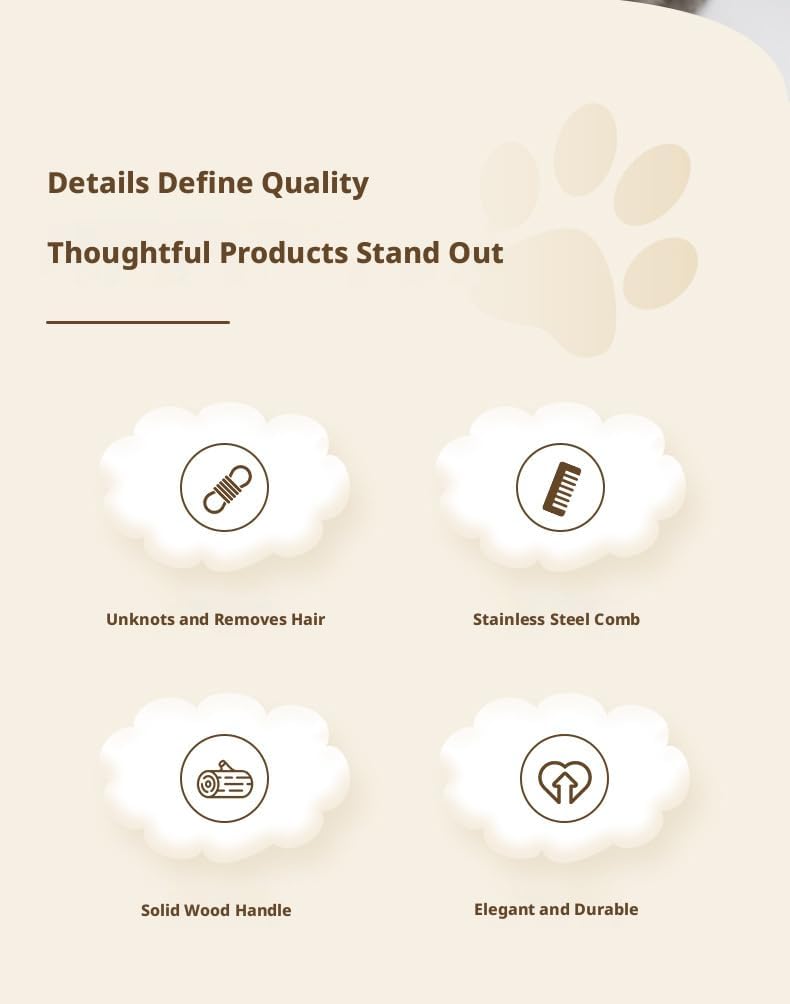 PrimePets flea comb demonstrating rounded tip safety