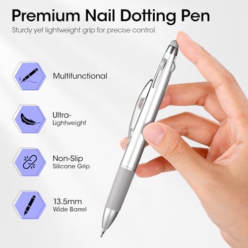 Aoshang Gellen 5-in-1 nail art tool stainless steel tips detail