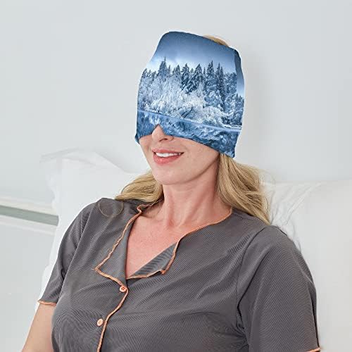 Faslofdr wearable headache hat applied as a cold therapy ice pack.
