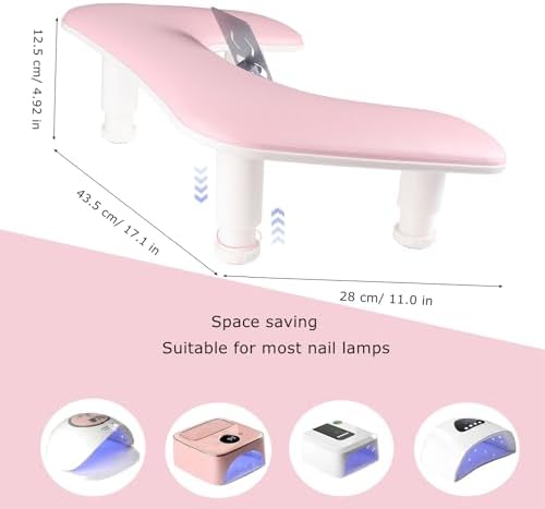 Close up of 360 degree rotating phone holder for nail tech