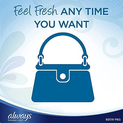 Close up of Always Fresh and Clean wipes texture and thickness