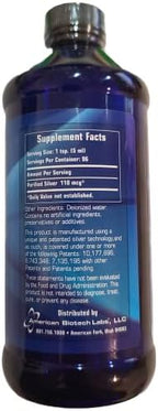 American Biotech Labs ASAP 22 Plus Silver Solution back label details