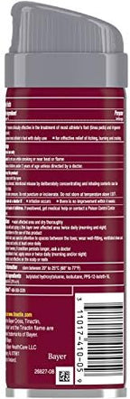 Tinactin liquid spray canister showing cooling antifungal formula details.
