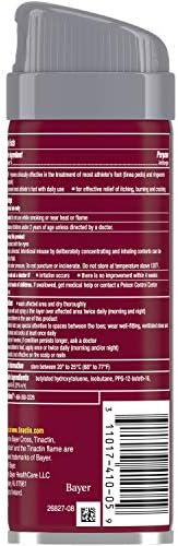 Tinactin liquid spray canister showing cooling antifungal formula details.