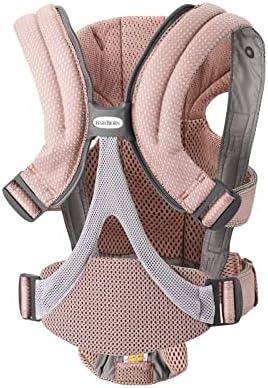 Side profile of BabyBjörn carrier free showing padded shoulder straps