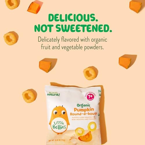 Melt in the mouth round puffed snacks for infants seven months plus