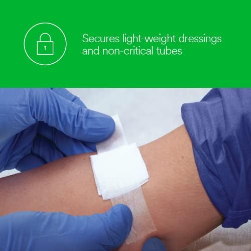 Hypoallergenic breathable medical tape by 3M showing hand tearable paper texture