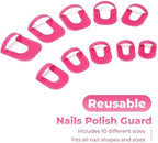 Complete 26 piece nail polish guard set laid out flat