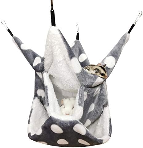 Small pet inside Leftstarer triple layer cage hammock
