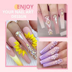 Three piece nail brush set for acrylic extension