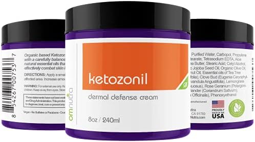 OmNutra Ketozonil extra strength formula bottle containing tea tree and clove bud oils