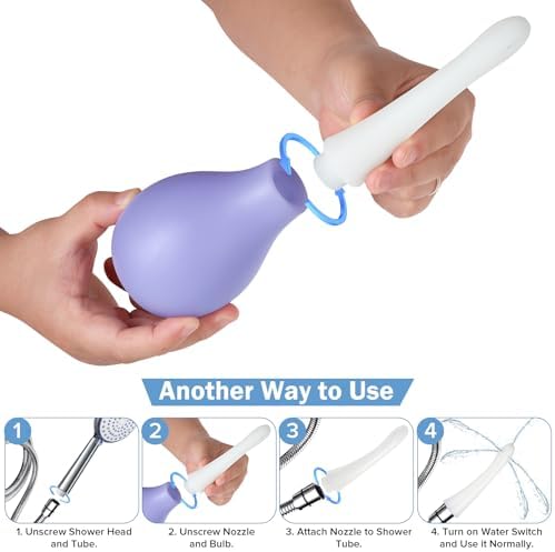Close up of the flexible medical-grade silicone nozzle on the SewXew enema system.