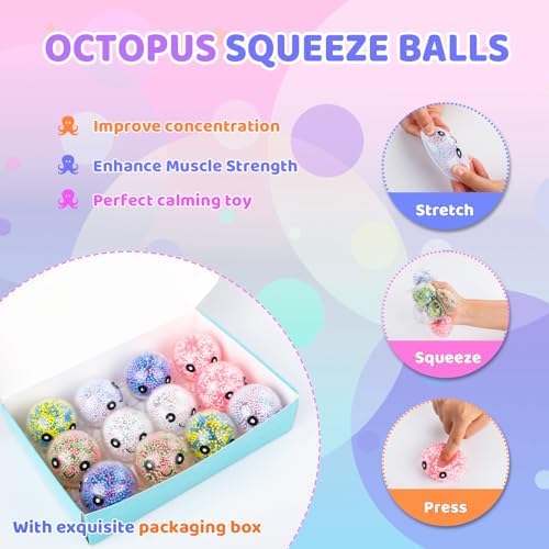 Close up of non toxic thermoplastic rubber squishy toys designed for anxiety relief