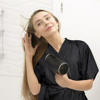 Hair stylist using waterproof barber smock