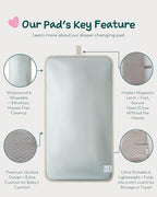 Close up of soft quilted fabric on Lily Miles diaper changing station