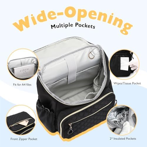 LORADI lightweight diaper backpack attached with stroller clips