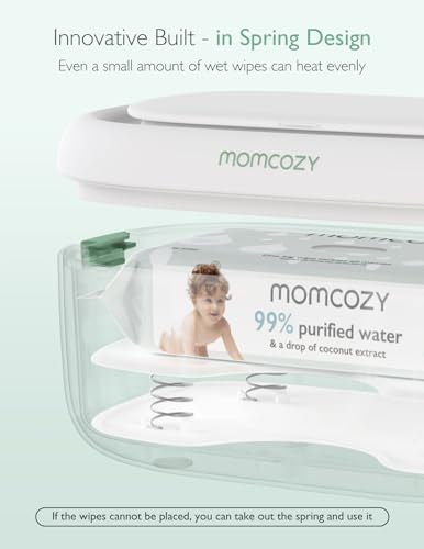 Momcozy wipe warmer top heating element and dispenser interface