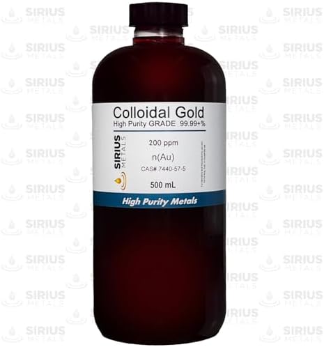Sirius Metals True Colloidal Gold label and cap details