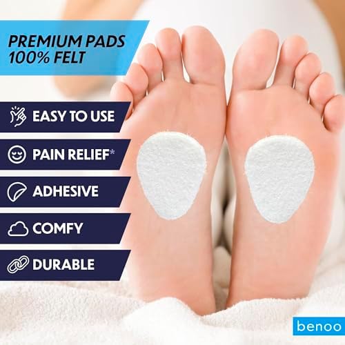Adhesive ball of foot cushions for women and men in one quarter inch thickness