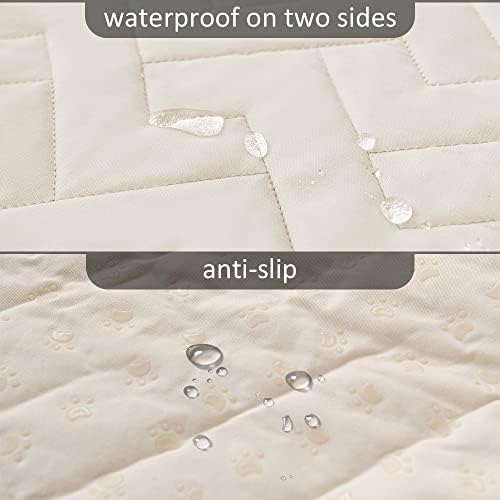 Fuguitex waterproof pet mat protecting a bedroom mattress