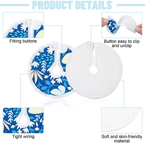 Reusable cotton nursing pad for G-tube showing snap closure