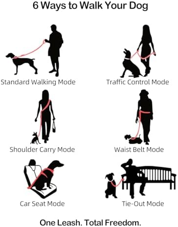 EVERKING hands free running leash aluminum alloy clip and swivel hook