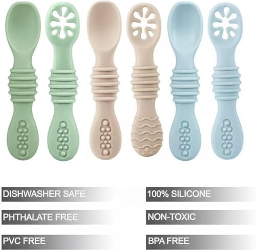 PandaEar premium food grade silicone training spoons gift box set