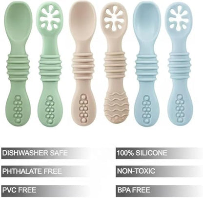 PandaEar premium food grade silicone training spoons gift box set