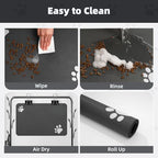 Padoor Pet Feeding Mat rolled up for storage