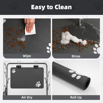 Padoor Pet Feeding Mat rolled up for storage