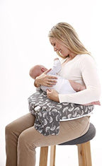 Side view of My Brest Friend nursing pillow showing the integrated storage pocket.