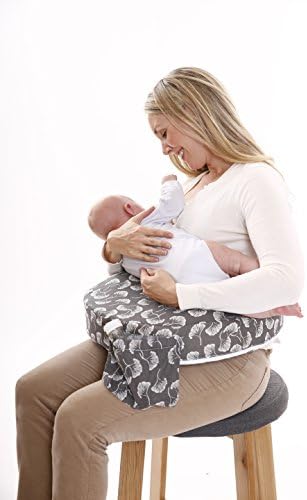 Side view of My Brest Friend nursing pillow showing the integrated storage pocket.