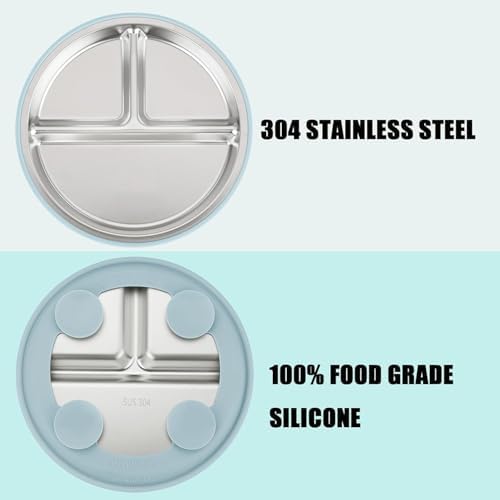 PandaEar stainless steel plates with protective lids
