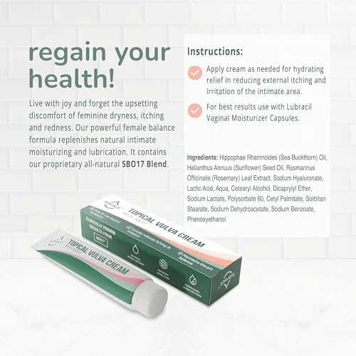 Lubracil intimate skin barrier protection cream for menopause symptoms.