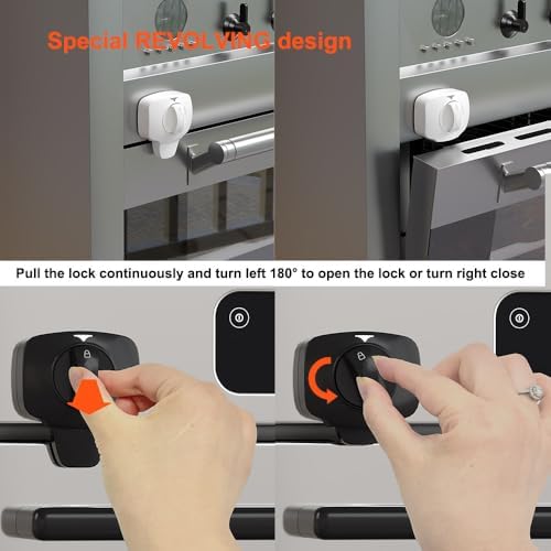 Black heat resistant oven safety lock components