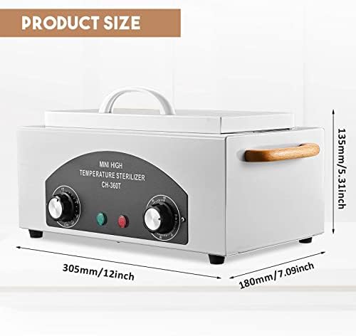 Open lid view of 1.5 liter stainless steel sterilization chamber