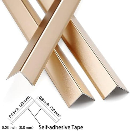 Matte finish aluminum wall corner protector 90 degree angle
