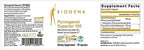 Biogena Pycnogenol nutritional supplement label details
